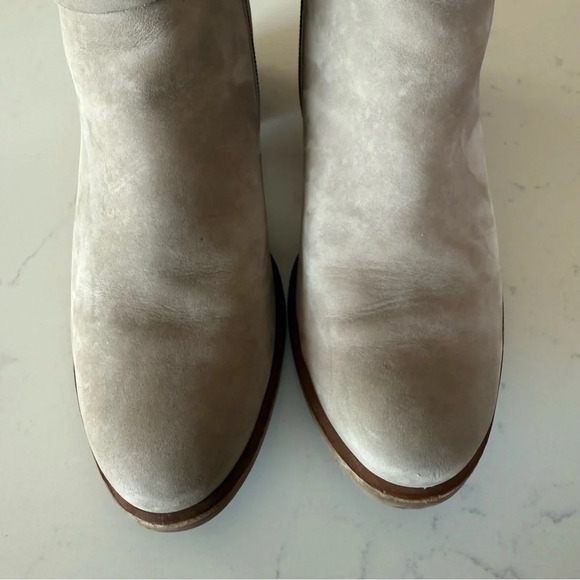 Paul Green Gray taupe suede leather zipper buckle ankle boots size: 7.5US/ 5UK - Picture 4 of 10